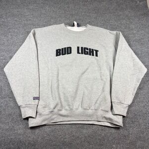 JanSport Bud Light Sweatshirt Mens XXL Gray Crewneck Pullover Vintage Style
